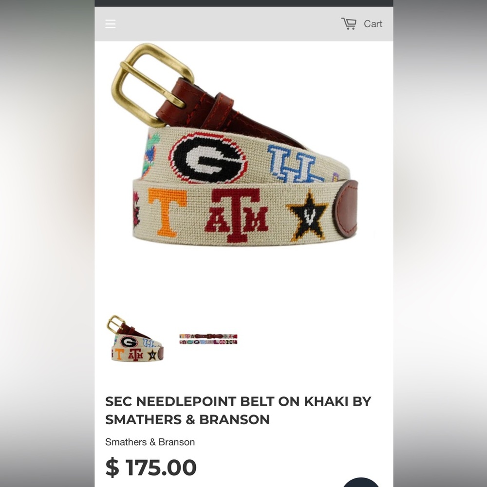 Smathers and branson sec belt size 34